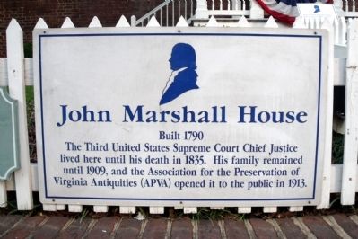 John Marshall House Marker image. Click for full size.