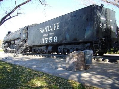 Santa Fe Locomotive No. 3759 and Marker image. Click for full size.