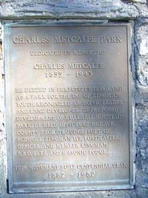 Charles Metcalfe Park Marker image. Click for full size.