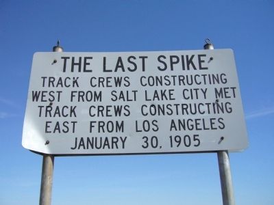 The Last Spike Marker. Click for full size. The Last Spike Marker image. Click for full size.