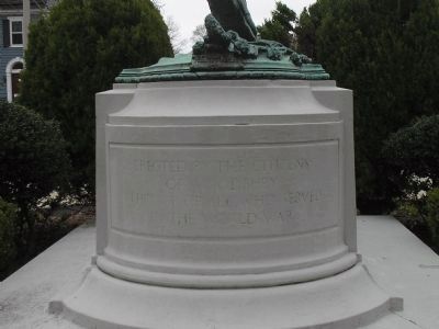 Inscription on Rear of Monument. Click for full size. Inscription on Rear of Monument image. Click for full size.