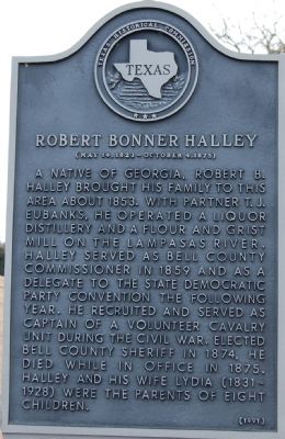 Robert Bonner Halley Marker image. Click for full size.
