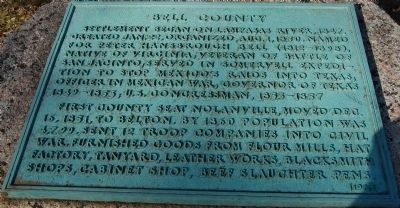 Bell County Marker. Click for full size. Bell County Marker image. Click for full size.