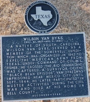 Wilson Van Dyke Marker. Click for full size. Wilson Van Dyke Marker image. Click for full size.