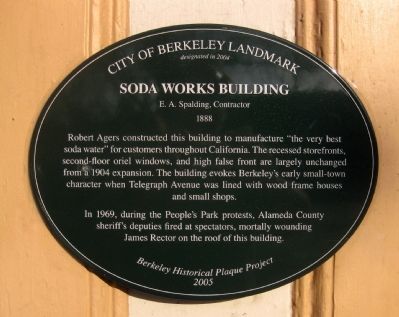 Soda Works Building Marker. Click for full size. Soda Works Building Marker image. Click for full size.