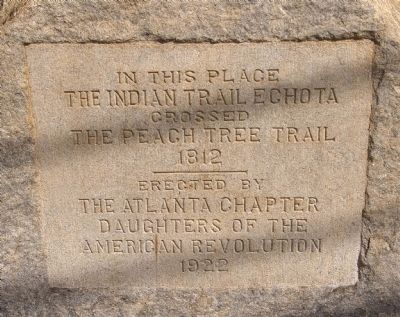 The Indian Trail Echota Marker. Click for full size. The Indian Trail Echota Marker image. Click for full size.