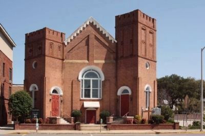 Ladson Presbyterian Church and Marker as seen along Sumter Street. Click for full size. Ladson Presbyterian Church and Marker as seen along Sumter Street image. Click for full size.