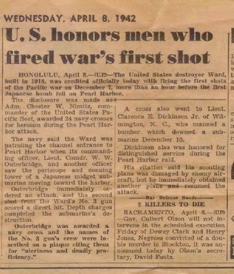 Newspaper clipping from April 8, 1942 image. Click for full size.