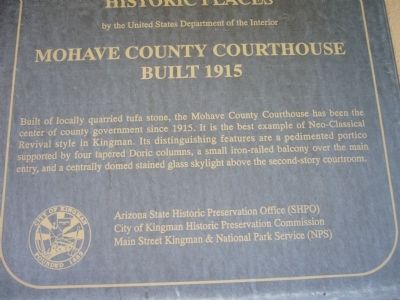 Mohave County Courthouse Marker image. Click for full size.