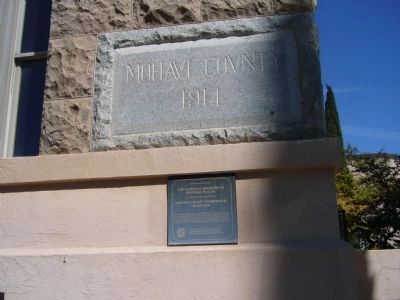 Mohave County Courthouse Marker and Cornerstone image. Click for full size.