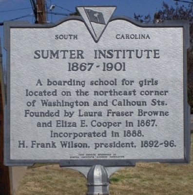 Sumter Institute Marker image. Click for full size.