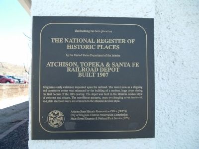 Atchison, Topeka & Santa Fe Railroad Depot Marker. Click for full size. Atchison, Topeka & Santa Fe Railroad Depot Marker image. Click for full size.