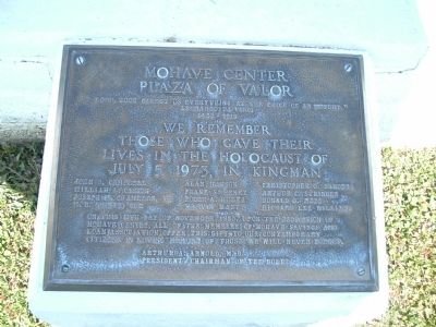 Mohave Center Plaza of Valor Marker. Click for full size. Mohave Center Plaza of Valor Marker image. Click for full size.
