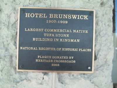 Additional Hotel Brunswick Marker image. Click for full size.
