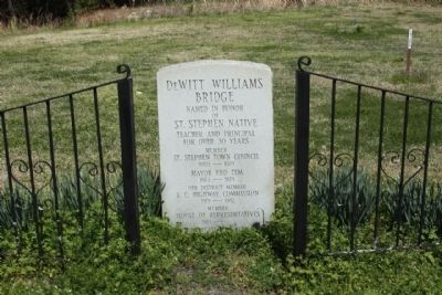 DeWitt Williams Bridge Marker. Click for full size. DeWitt Williams Bridge Marker image. Click for full size.