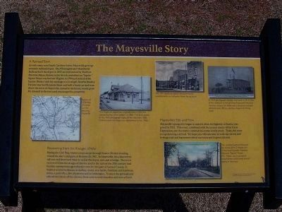 The Mayesville Story Marker image. Click for full size.
