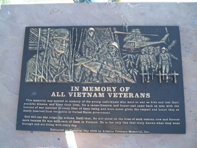 In Memory of All Vietnam Veterans Marker image. Click for full size.