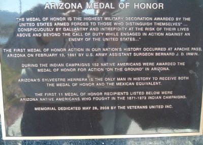 Arizona Medal of Honor Marker image. Click for full size.
