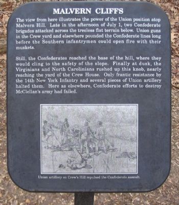 Malvern Cliffs Marker. Click for full size. Malvern Cliffs Marker image. Click for full size.