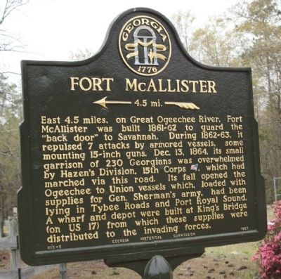Fort McAllister Marker image. Click for full size.