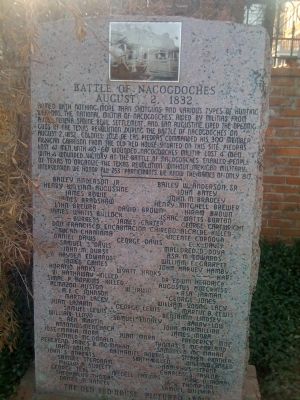 Battle of Nacogdoches Marker image. Click for full size.