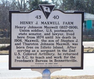 Henry J. Maxwell Farm Marker. Click for full size. Henry J. Maxwell Farm Marker image. Click for full size.