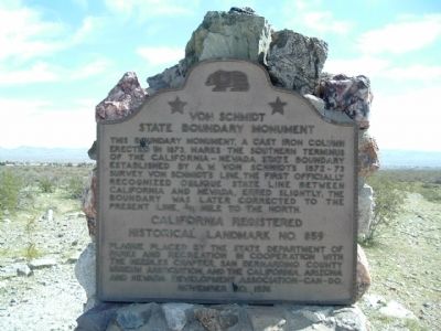 Von Schmidt State Boundary Monument Marker. Click for full size. Von Schmidt State Boundary Monument Marker image. Click for full size.