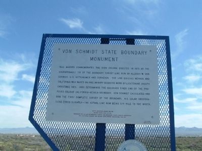 Von Schmidt State Boundary Monument Marker image. Click for full size.