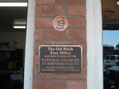 The Old Brick Post Office Marker image. Click for full size.
