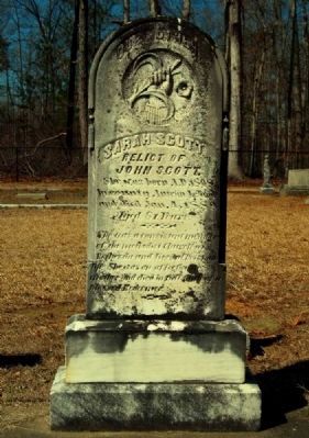 Sarah Scott Tombstone image. Click for full size.