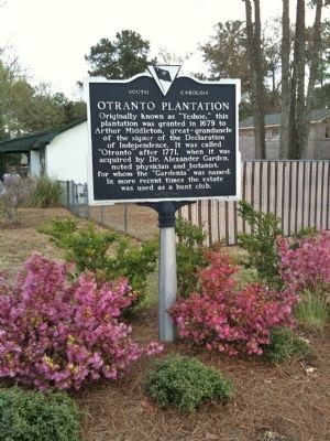 Otranto Plantation Marker. Click for full size. Otranto Plantation Marker image. Click for full size.