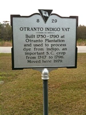 Otranto Indigo Vat Marker. Click for full size. Otranto Indigo Vat Marker image. Click for full size.