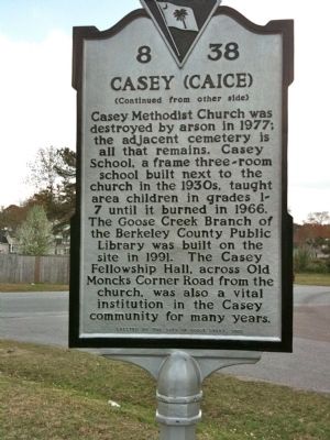 Casey (Caice) Marker (reverse) image. Click for full size.