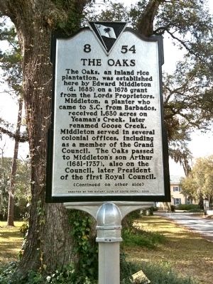 The Oaks Marker (front) image. Click for full size.