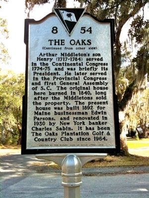 The Oaks Marker (reverse) image. Click for full size.