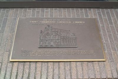 The Saint Augustine Catholic Church Marker at its previous location image. Click for full size.