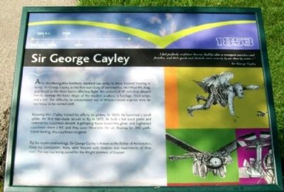 Sir George Cayley Marker. Click for full size. Sir George Cayley Marker image. Click for full size.