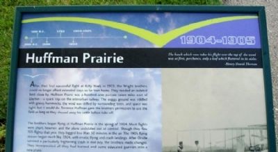 Huffman Prairie Marker. Click for full size. Huffman Prairie Marker image. Click for full size.