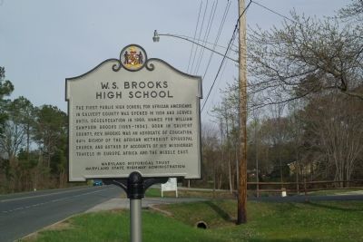 W. S. Brooks High School Marker. Click for full size. W. S. Brooks High School Marker image. Click for full size.