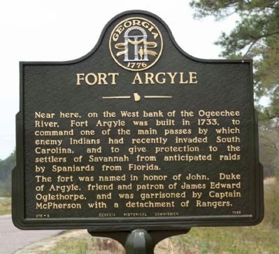 Fort Argyle Marker image. Click for full size.