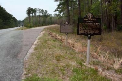 Fort Argyle Marker, shares location with Hazen's Division Marker, at junction Ga 144 and 67 image. Click for full size.