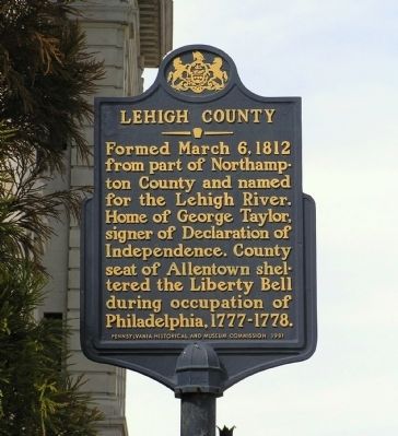Lehigh County Marker image. Click for full size.