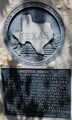 Reuter House Marker. Click for full size. Reuter House Marker image. Click for full size.