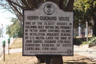 Horry- Guignard House Marker. Click for full size. Horry- Guignard House Marker image. Click for full size.