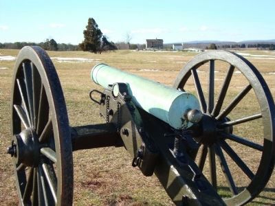 Cannon With Henry Hill House & Marker In Background image. Click for full size.