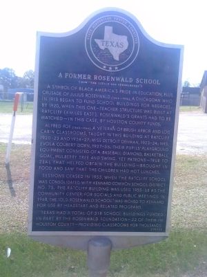 Former Rosenwald School Marker image. Click for full size.