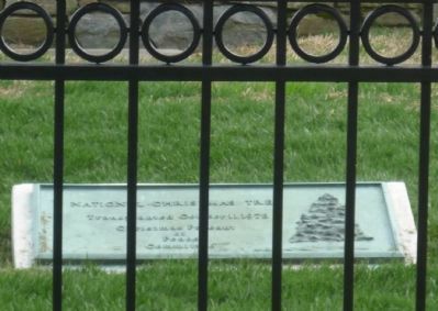 The original National Christmas Tree Marker - in the grass on the Ellipse. Click for full size. The original National Christmas Tree Marker - in the grass on the Ellipse image. Click for full size.