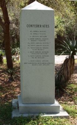 Secessionville Marker, left side image. Click for full size.