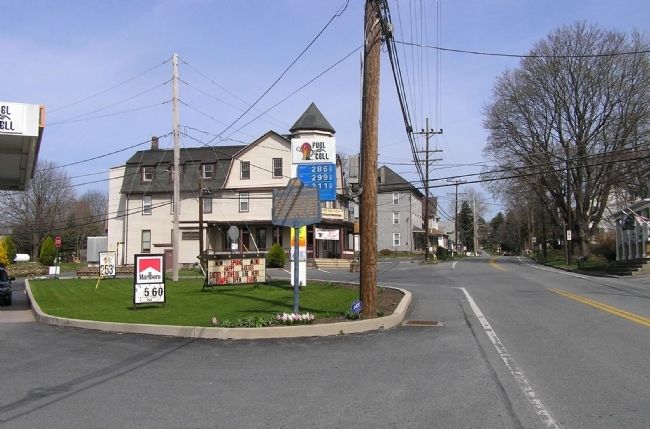 Wide view of the Henry's Gun Factory Marker. Click for full size. Wide view of the Henry's Gun Factory Marker image. Click for full size.