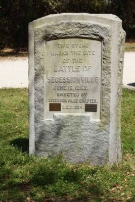Battle of Secessionville Marker, 2010. Click for full size. Battle of Secessionville Marker, 2010 image. Click for full size.
